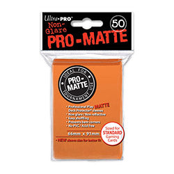 Pro-Matte Deck Protectors Pack: Orange 50ct