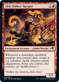 Magic: The Gathering Single - Kamigawa: Neon Dynasty - Akki Ember-Keeper FOIL Common/130 Lightly Played