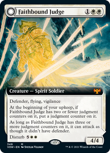 Magic: The Gathering - Innistrad: Crimson Vow - Faithbound Judge (Extended Art) FOIL Mythic/348 Lightly Played