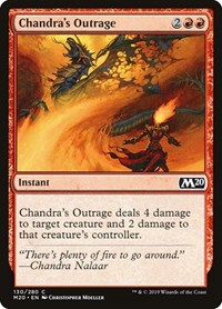 Magic: The Gathering - Core Set 2020 - Chandra's Outrage Common/130 Lightly Played