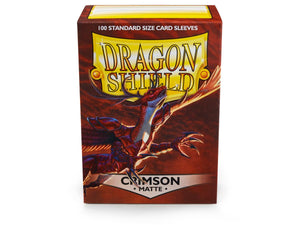 Dragon Shields: (100) Matte Crimson Standard Sleeves