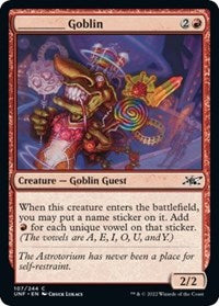 Magic: The Gathering - Unfinity - _____ Goblin (Foil) - Common/107 Lightly Played