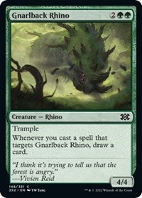 Magic: The Gathering Single - Double Masters 2022 - Gnarlback Rhino - FOIL Common/148 Lightly Played