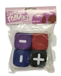 Squishable Foam Dice - Six-Sided FATE-Style Dice (Set of 4)