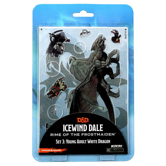DUNGEONS AND DRAGONS: IDOLS OF THE REALMS: ICEWIND DALE 2D MINIATURES: YOUNG ADULT WHITE DRAGON