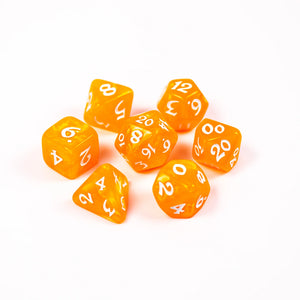 7 Piece RPG Set - Elessia Essentials - Orange with White