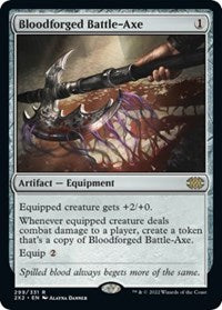 Magic: The Gathering Single - Double Masters 2022 - Bloodforged Battle-Axe - FOIL Rare/299 Lightly Played