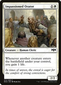 Magic: The Gathering - Ravnica Allegiance - Impassioned Orator Common/012 Lightly Played
