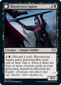Magic: The Gathering - Innistrad: Crimson Vow - Bloodsworn Squire FOIL Uncommon/097 Lightly Played