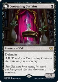 Magic: The Gathering Single - Innistrad: Crimson Vow - Concealing Curtains - Rare/101 Lightly Played