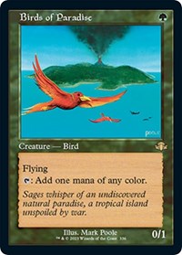 Magic: The Gathering Single - Dominaria Remastered - Birds of Paradise (Retro Frame) - Rare/336 Lightly Played