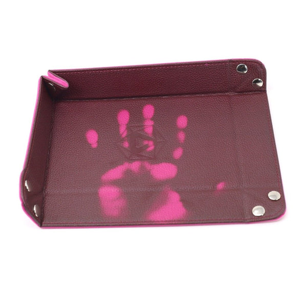 Table Armor Folding Dice Tray (Rectangle) Thermic Pink w/ Pink Velvet