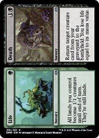 Magic: The Gathering Single - Dominaria Remastered - Life // Death (Foil) - Uncommon/216 Lightly Played