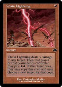 Magic: The Gathering Single - Dominaria Remastered - Chain Lightning (Retro Frame) - Common/316 Lightly Played