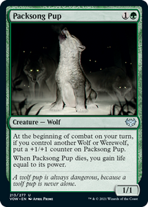 Magic: The Gathering - Innistrad: Crimson Vow - Packsong Pup Uncommon/213 Lightly Played