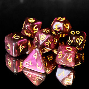 7 Piece RPG Set - Elessia Moonstone Inkswell with Gold