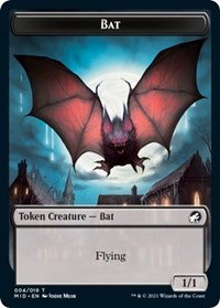 Magic: The Gathering - Innistrad: Midnight Hunt - Bat//Human Token (Foil) - Token/004 Lightly Played