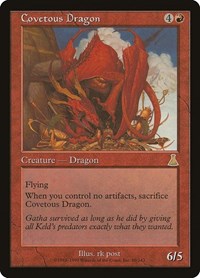 Magic: The Gathering - Urza's Destiny - Covetous Dragon Rare/002 Lightly Played