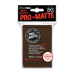 Pro-Matte Deck Protectors Pack: Brown 50ct