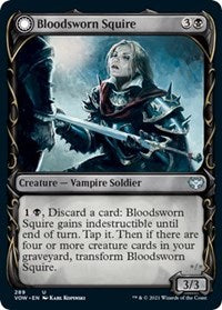 Magic: The Gathering - Innistrad: Crimson Vow - Bloodsworn Squire (Showcase) Uncommon/289 Lightly Played