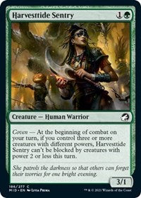 Magic: The Gathering Single - Innistrad: Midnight Hunt - Harvesttide Sentry (Foil) - Common/186 Lightly Played