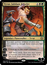 Magic: The Gathering Single - Phyrexia: All Will Be One - Tyvar, Jubilant Brawler - FOIL Rare/218 Lightly Played