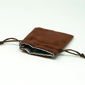 Satin Lined Velvet Bag - Small Brown (3" x 4")