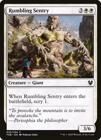 Magic: The Gathering - Theros Beyond Death - Rumbling Sentry FOIL Common/035 Lightly Played