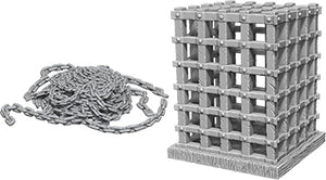 WizKids Deep Cuts Unpainted Miniatures: W6 Cage & Chains