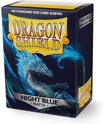 Dragon Shields: (100) Matte Night Blue Standard Sleeves