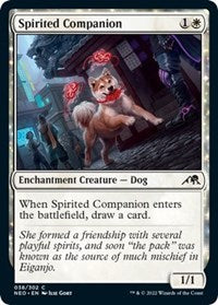 Magic: The Gathering Single - Kamigawa: Neon Dynasty - Spirited Companion FOIL Common/038 Lightly Played