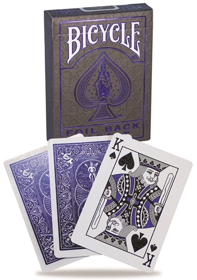 Metalluxe Foil Back Cobalt Bicycle Playing Cards