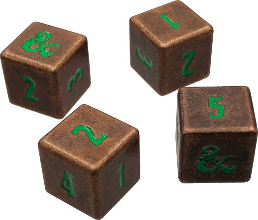 Dungeons & Dragons RPG: Heavy Metal Copper and Green D6 Dice Set - Feywild