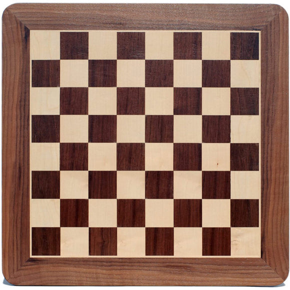Deluxe Chess Board – Walnut Wood with Rounded Corners 19 in.