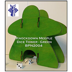 BPN2004  -  Meeple Dice Tower: Knockdown Green