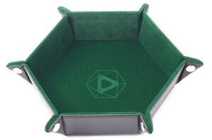 Table Armor Folding Dice Tray (Hexagonal) w/ Green Velvet