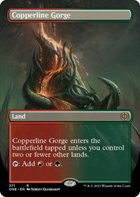 Magic: The Gathering Single - Phyrexia: All Will Be One - Copperline Gorge (Borderless) - Rare/371 Lightly Played