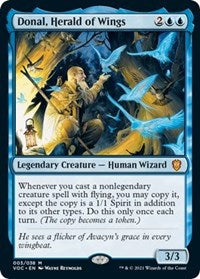 Copy of Magic: The Gathering - Commander: Innistrad: Crimson Vow - Donal, Herald of Wings Mythic/003 Lightly Played