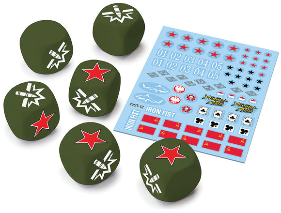 World of Tanks: Miniatures Game - Soviet Upgrade Pack Dice (6) & Decal (1)