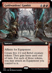 Magic: The Gathering Single - Commander: Phyrexia: All Will Be One - Goldwardens' Gambit (Extended Art) - Rare/051 Lightly Played