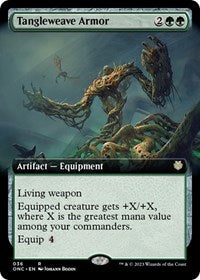 Magic: The Gathering Single - Commander: Phyrexia: All Will Be One - Tangleweave Armor (Extended Art) - Rare/036 Lightly Played