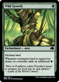 Magic: The Gathering Single - Dominaria Remastered - Wild Growth (Foil) - Common/184 Lightly Played