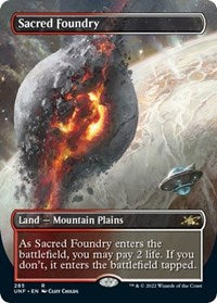 Magic: The Gathering - Unfinity - Sacred Foundry (Borderless) - FOIL Rare/285 Lightly Played