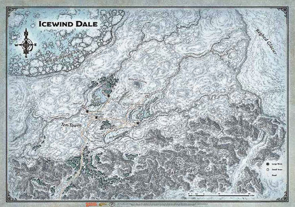 Dungeons and Dragons RPG: Icewind Dale Map (30in x 21in)