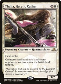 Magic: The Gathering - Buy-A-Box Promos - Thalia, Heretic Cathar FOIL Rare/046 Moderately Played