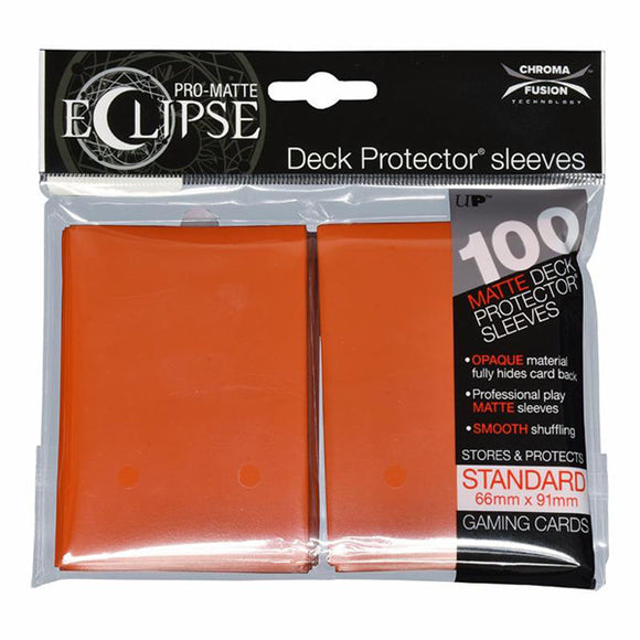 Deck Protectors: Pro-Matte- Eclipse Pumpkin Orange (100 count)