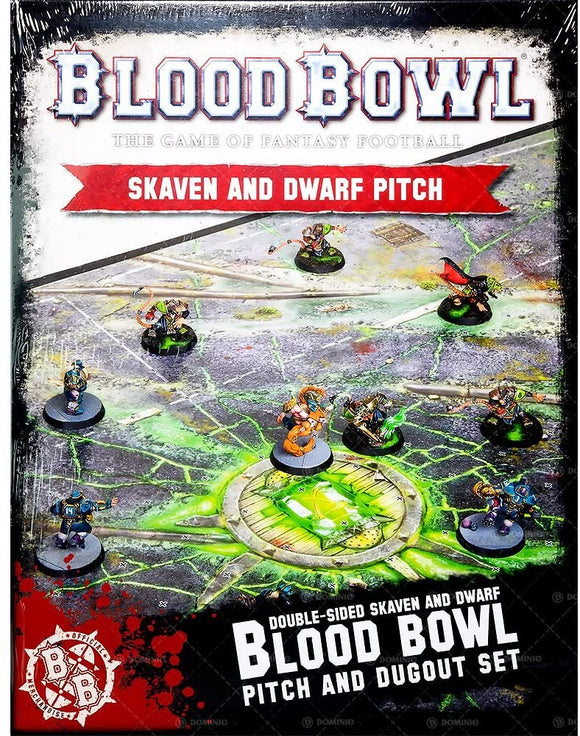 Warhammer Fantasy - Blood Bowl Double-Sided Skaven and Dwarf Pitch/Dugout Set