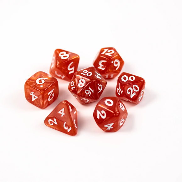 7 Piece RPG Set - Elessia Essentials - Red with White