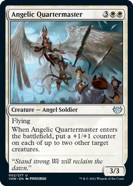 Magic: The Gathering - Innistrad: Crimson Vow - Angelic Quartermaster FOIL Uncommon/002 Lightly Played