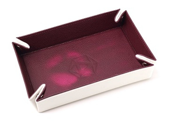 Table Armor Folding Dice Tray (Rectangle) Thermic Pink w/ Cream Velvet